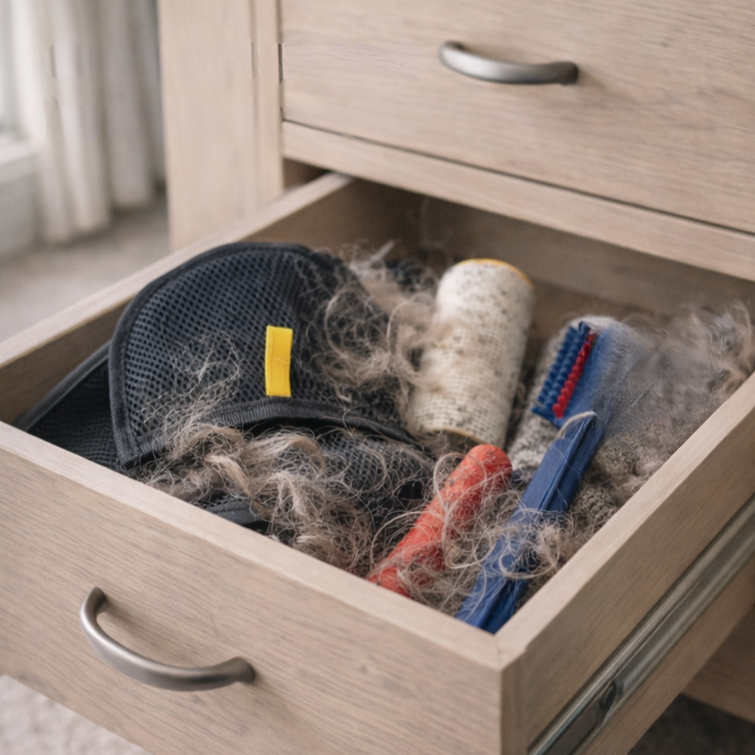 Waggles ReachExtend™ 2.0 Telescopic Pet Hair Remover — Adjustable Handle Carpet & Furniture Tool